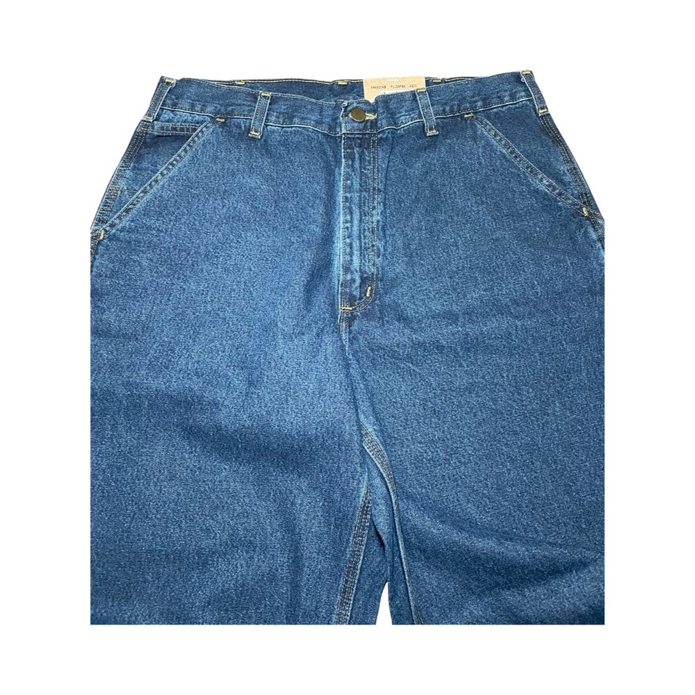 NWT Carhartt Men's Loose Original Fit Work Dungaree Jeans Size 34x32 Blue - Picture 6 of 10